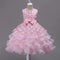Vestido Infantil de Encaje con Moños y Volantes