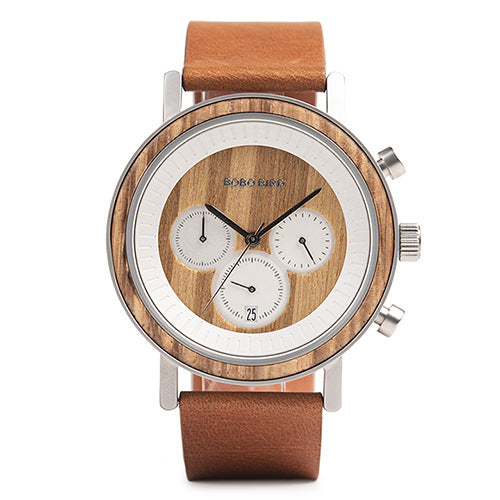 Reloj de Cuarzo con Caja de Madera Natural - Image 10