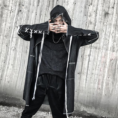 Abrigo Hip Hop Urbano Negro - Image 3