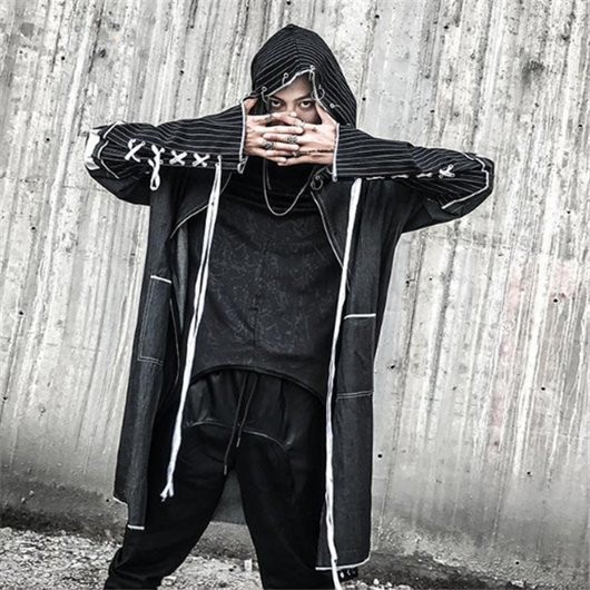 Abrigo Hip Hop Urbano Negro - Image 3
