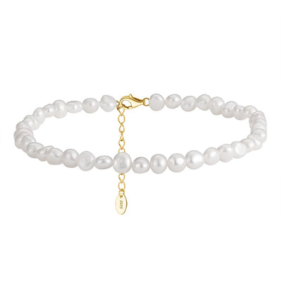 Tobillera de Perlas Barrocas Naturales para Mujer - Image 3