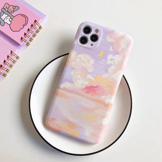 Funda de celular con pintura al óleo artística