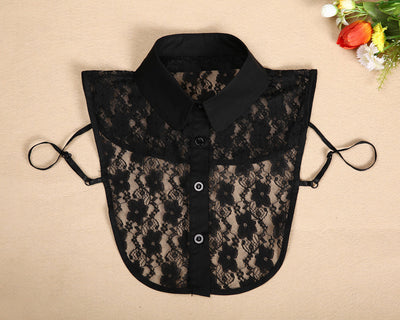 Cuello Falso Retro de Algodón con Encaje Desmontable para Mujer - Image 83