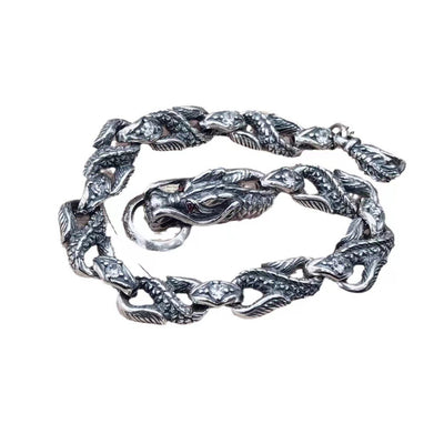Pulsera de Plata Tailandesa Estilo Hip Hop Vintage - Image 5