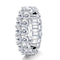 Sterling Plateado Ring High Carbon Diamond Simulation Carven Design Cut US 10