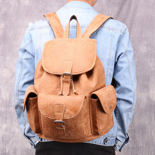 Mochila de Cuero Vintage Casual - Image 4