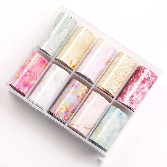 Set de Papeles Transfer para Diseños de Uñas con Estrellas