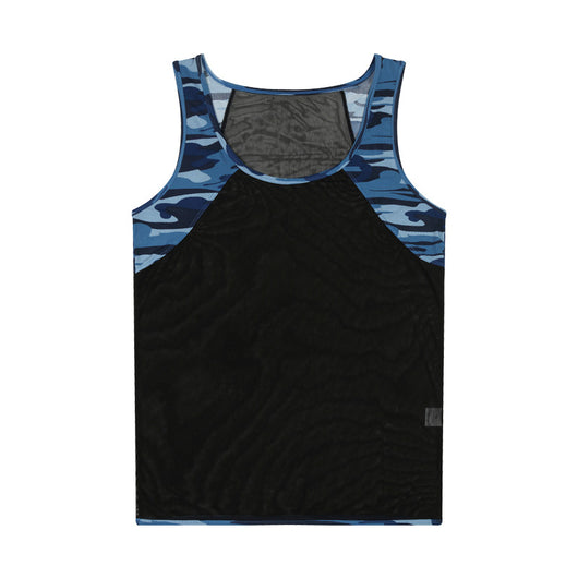 Playera de Yoga Deportiva para Hombre con Malla y Bloques de Color - Image 6
