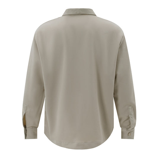 Camisa Casual de Manga Larga para Hombre con Detalles de Costura Personalizada - Image 2