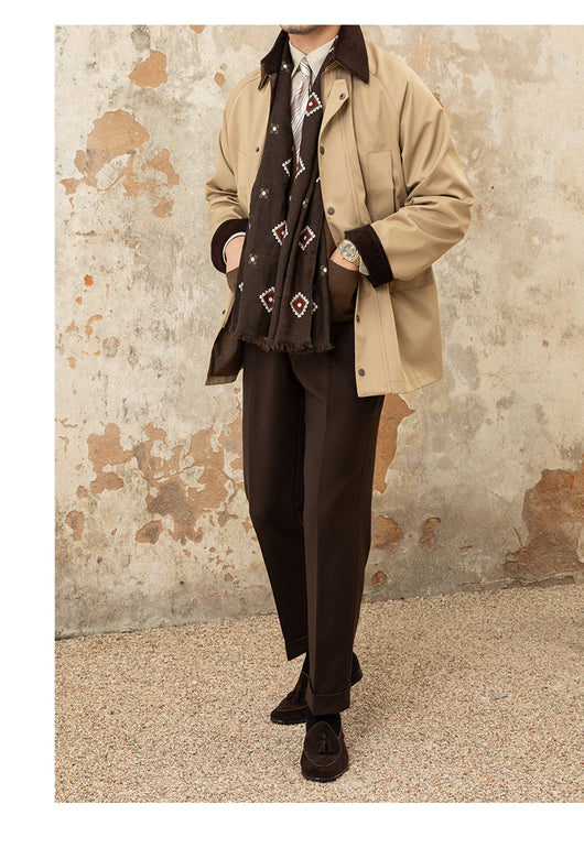 Chaqueta Impermeable Estilo Retro Italiano con Costuras de Solapa - Image 15
