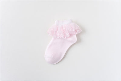 Calcetines de Tubo Medio Invierno con Encaje Satinado para Danza - Image 5