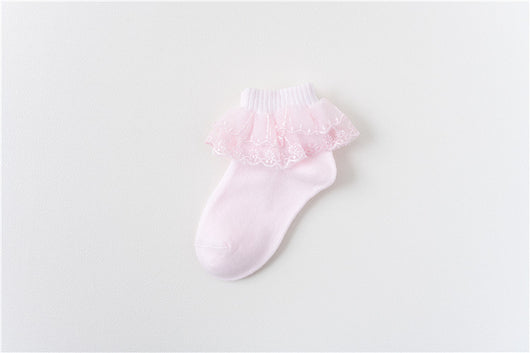 Calcetines de Tubo Medio Invierno con Encaje Satinado para Danza - Image 5