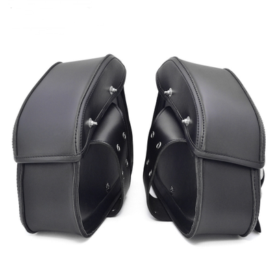 Alforjas de Cuero PU para Motocicleta - Bolsas Laterales Resistentes - Image 5