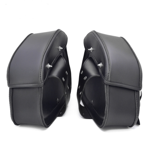 Alforjas de Cuero PU para Motocicleta - Bolsas Laterales Resistentes - Image 5