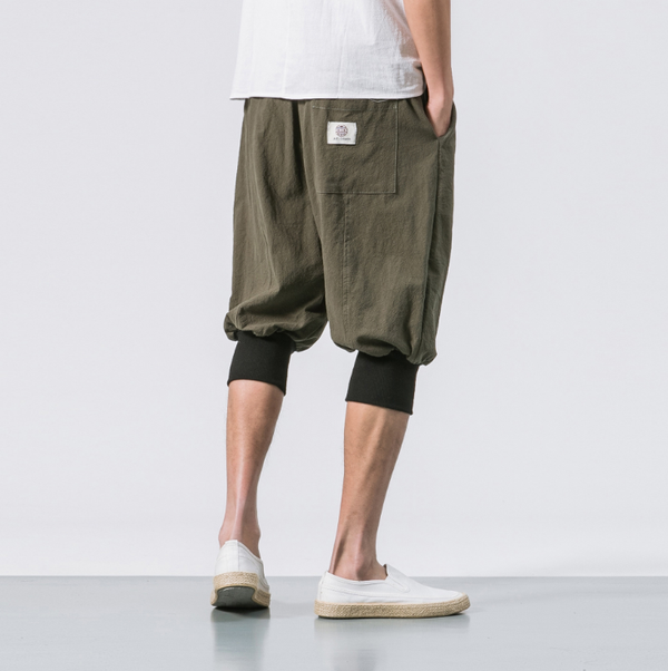 Pantalones Cropped Sueltos Casuales Luokou - Image 6