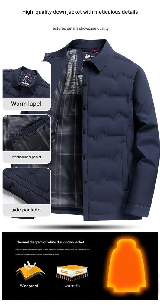 Chaqueta Acolchada Corta para Hombre - Abrigo Cálido y Elegante para Otoño Invierno - Image 22