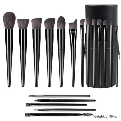 Set de 18 Brochas de Maquillaje Profesional con Mango de Madera Maciza - Image 12