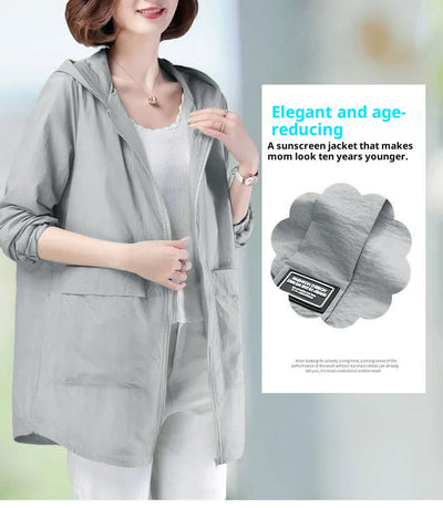 Chaqueta Protectora UV Suelta Talla Grande para Mujer - Image 21