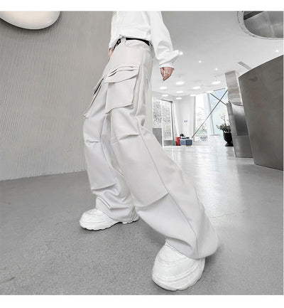 Pantalón Funcional Unisex de Pierna Ancha con Múltiples Bolsillos - Image 16