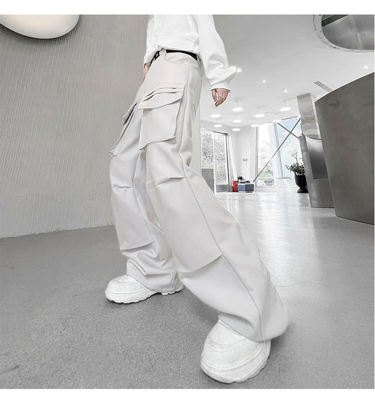 Pantalón Funcional Unisex de Pierna Ancha con Múltiples Bolsillos - Image 16