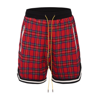 Shorts de tartán escocés con costuras reforzadas