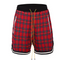 Shorts de tartán escocés con costuras reforzadas