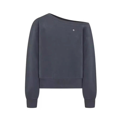 Suéter Suelto de Lana con Hombros Descubiertos y Diseño Minimalista - Image 5