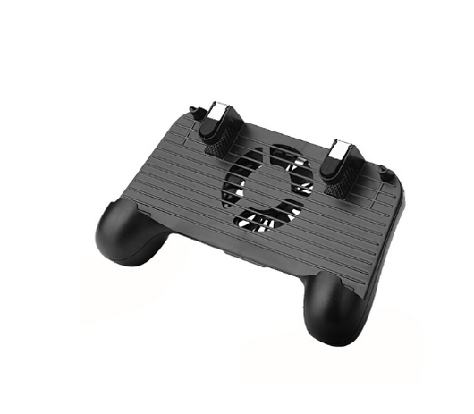 Black mobile gaming controller with 'BATTLEGROUNDS' text, featuring two top triggers and ergonomic hand grips. - Image 26
