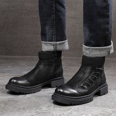 Botas Altas de Trabajo Estilo Británico para Hombre