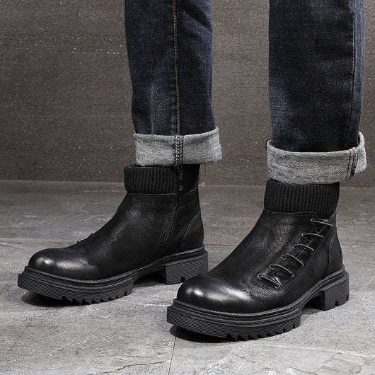 Botas Altas de Trabajo Estilo Británico para Hombre