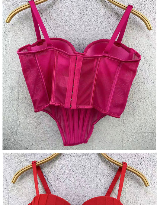 Corpiño de Encaje Mesh Estilo Francés - Diseño Trasero Plástico para Usar como Prenda - Image 18