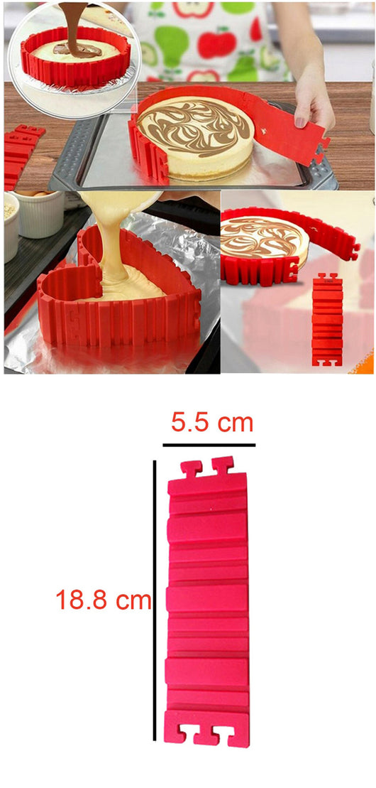 Molde de Silicona para Pasteles Magic Bake - Formas Corazón, Rectangular y Redonda - Image 2