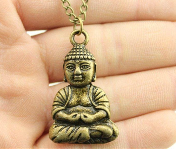 Collar Cadena Buddha Minimalista Unisex - Diseño Coreano Elegante