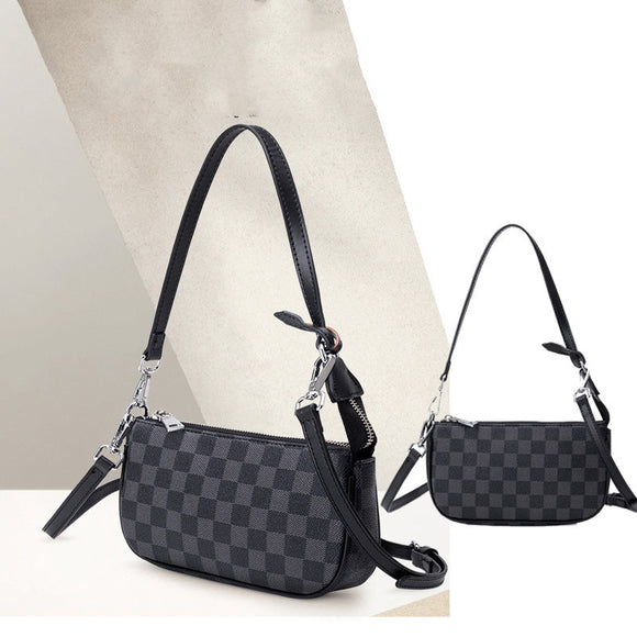 Bolso Bandolera Mujer Pequeño con Estampado Blanco y Negro