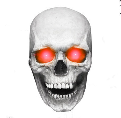 Calavera Halloween Terrorífica con Mandíbula Móvil y Luz Fluorescente - Image 3
