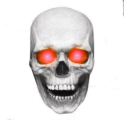 Calavera Halloween Terrorífica con Mandíbula Móvil y Luz Fluorescente - Image 3