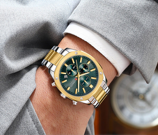 Reloj Empresarial Impermeable para Hombre con Seis Agujas y Calendario - Image 19