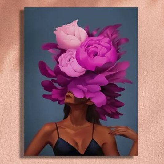 Cuadro DIY de Pintura al Óleo Digital - Animales y Plantas Abstractos sin Marco