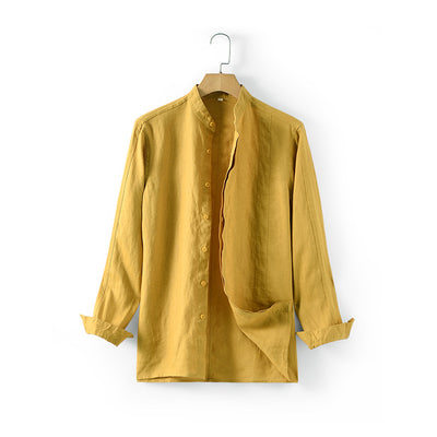 Camisa de Lino Suelta Casual para Hombre - Image 6