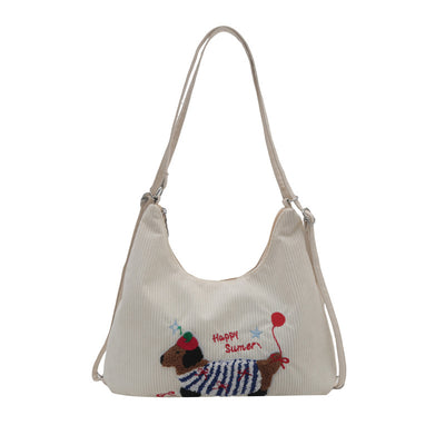 Bolso Tote Retro de Gran Capacidad para Mujer - Bolsa Casual de Hombro - Image 5