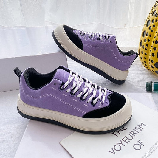 Tenis de Cuero Genuino para Mujer con Plataforma - Diseño Casual y Moderno - Image 7