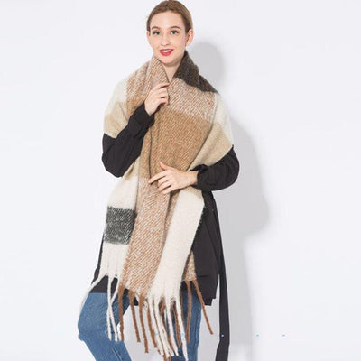 Bufanda Otoño Invierno con Borlas para Mujer - Calidez y Estilo - Image 31
