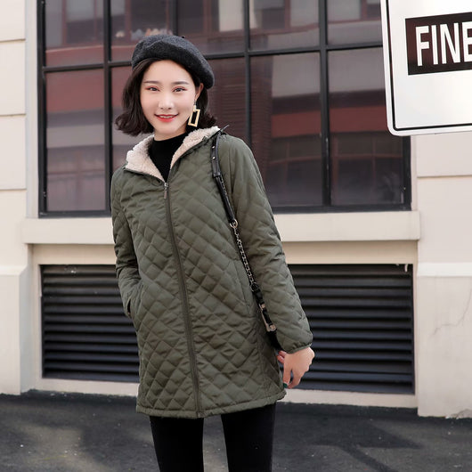 Chaqueta Puffer Acolchada Talla Grande con Forro Polar y Lana de Cordero - Image 17