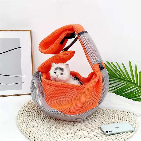 Bolsa Mensajera Portátil para Mascotas con Malla Transpirable