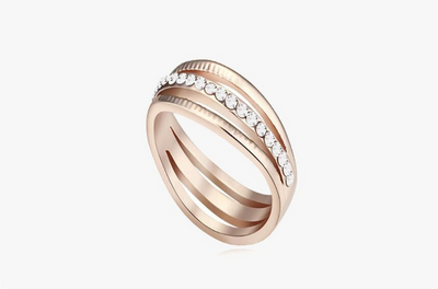Anillos de Cristal Austriaco Premium - Joyería Elegante de Diseño Coreano - Image 5