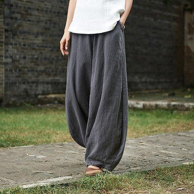 Pantalones Holgados Cintura Ajustada Talla Grande para Mujer - Image 11