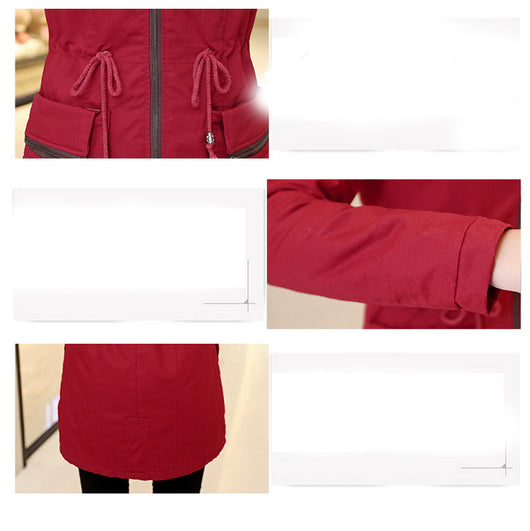 Abrigo de Algodón Polar con Capucha para Mujer - Talla Plus - Image 3