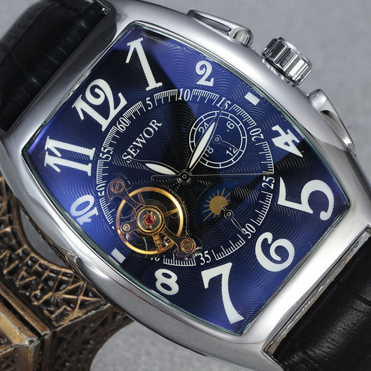 Reloj Mecánico Automático SEWOR Tourbillon con Visor de Estrellas - Image 3