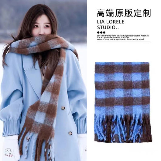 Bufanda Mohair Gruesa y Esponjosa - Abrigo Cálido de Lujo para Mujer - Image 28
