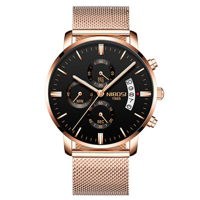 Reloj Cronógrafo Deportivo de Acero Inoxidable Dorado para Hombre - Image 18